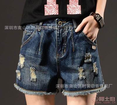 一心衣意服装厂 韩版女式牛仔短裤，夏季地摊热卖的暴利江湖货源